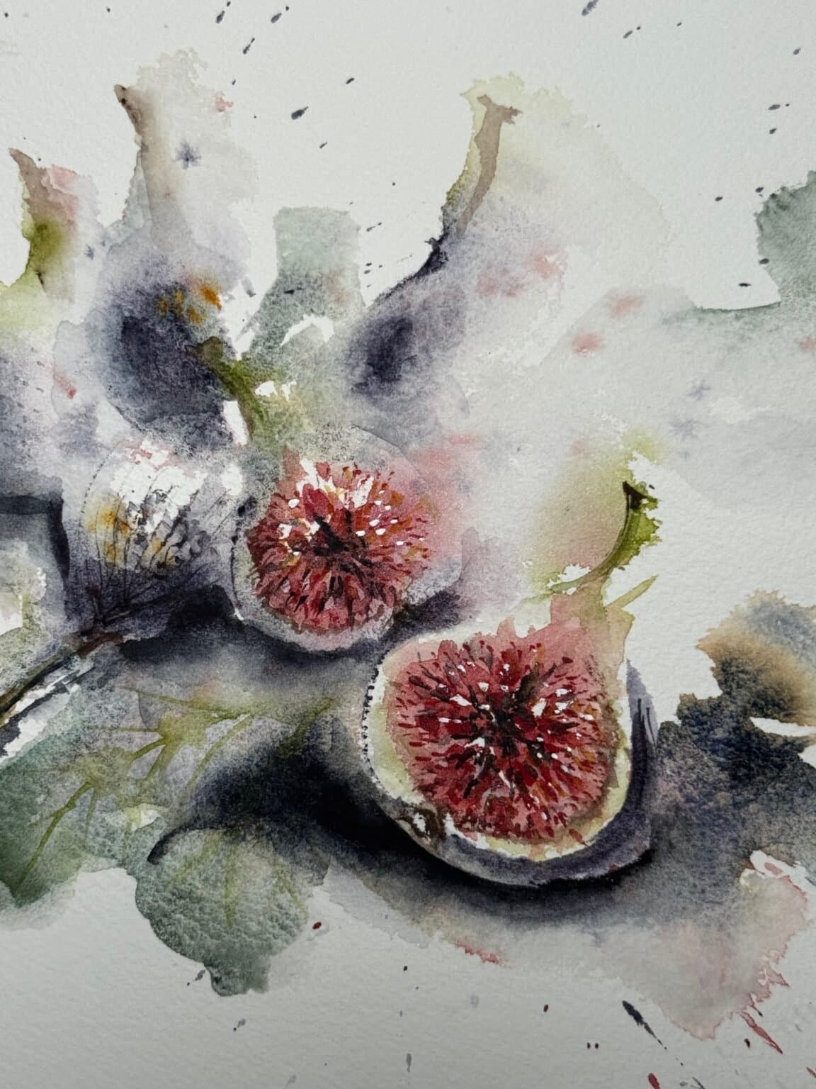 Autumn Figs, an original watercolour work by Jurga Vilimaite