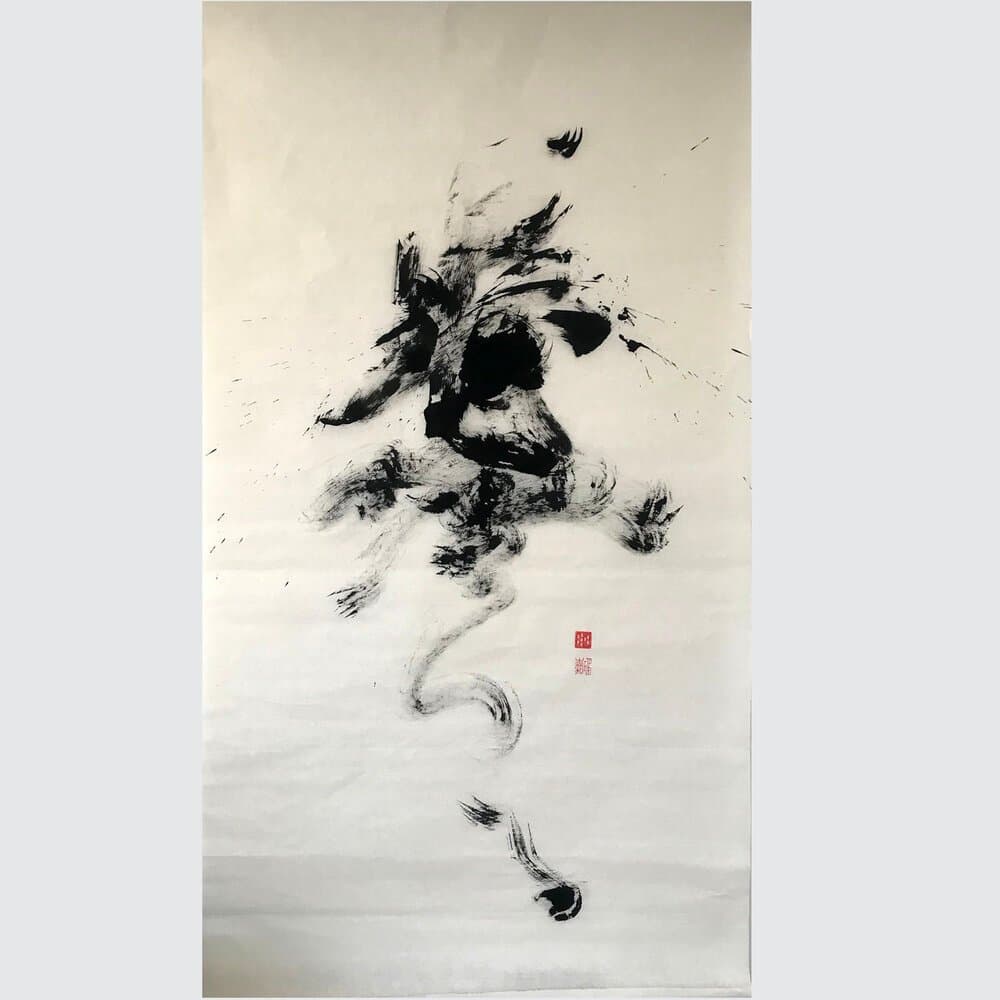 Dance of a frizzled soul I, an original ink work by Jurga Vilimaite