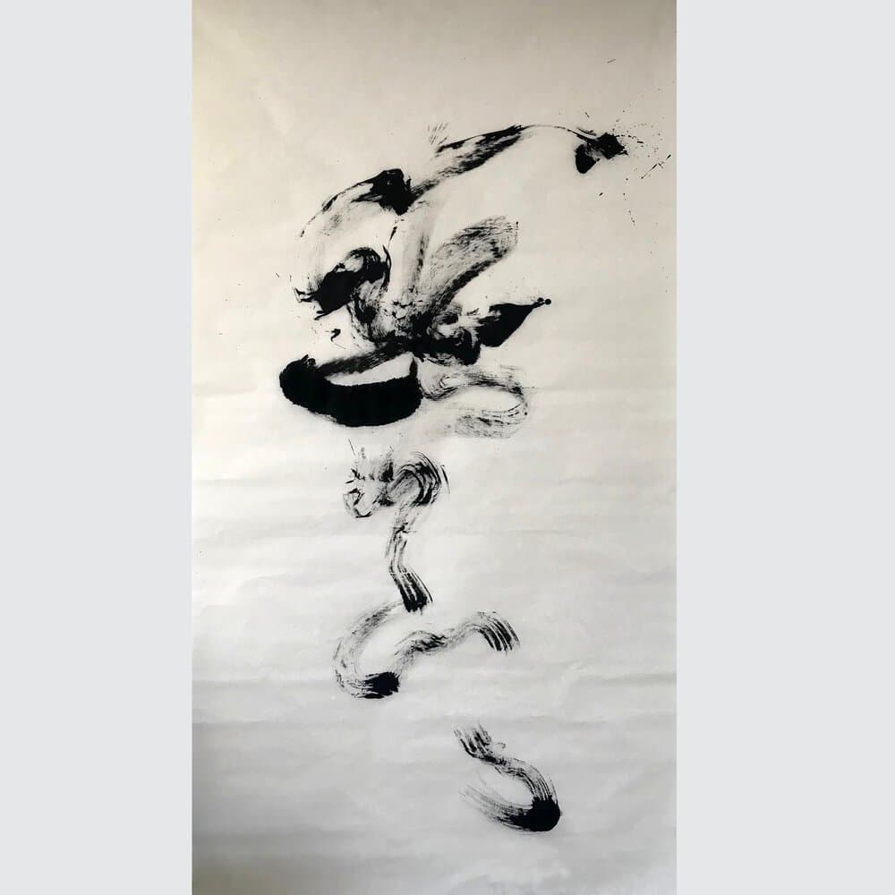 Dance of a frizzled soul III, an original ink work by Jurga Vilimaite