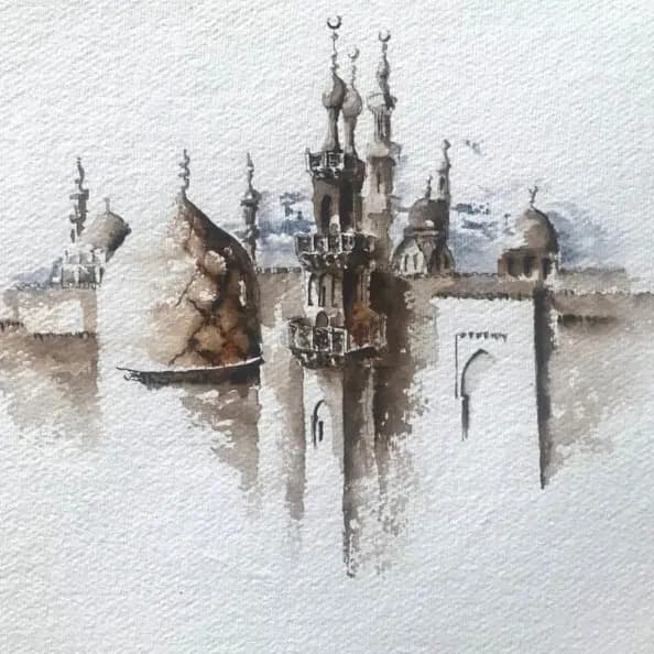 Detail 1 of Cairo minarets