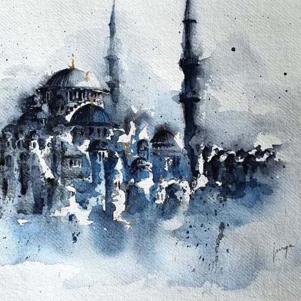 Detail 1 of Dusk in Istanbul
