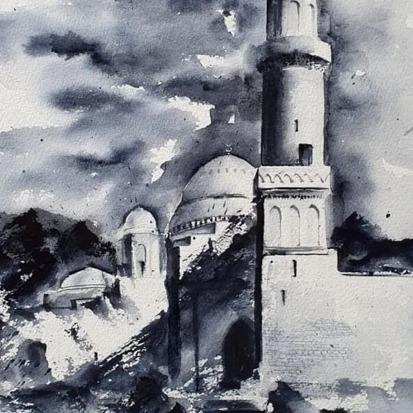 Detail 1 of Ibn Alwan mosque, Yemen
