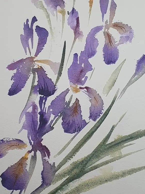 Detail 1 of Irises