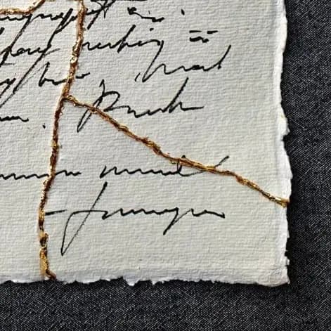 Detail 2 of Kintsugi Letters