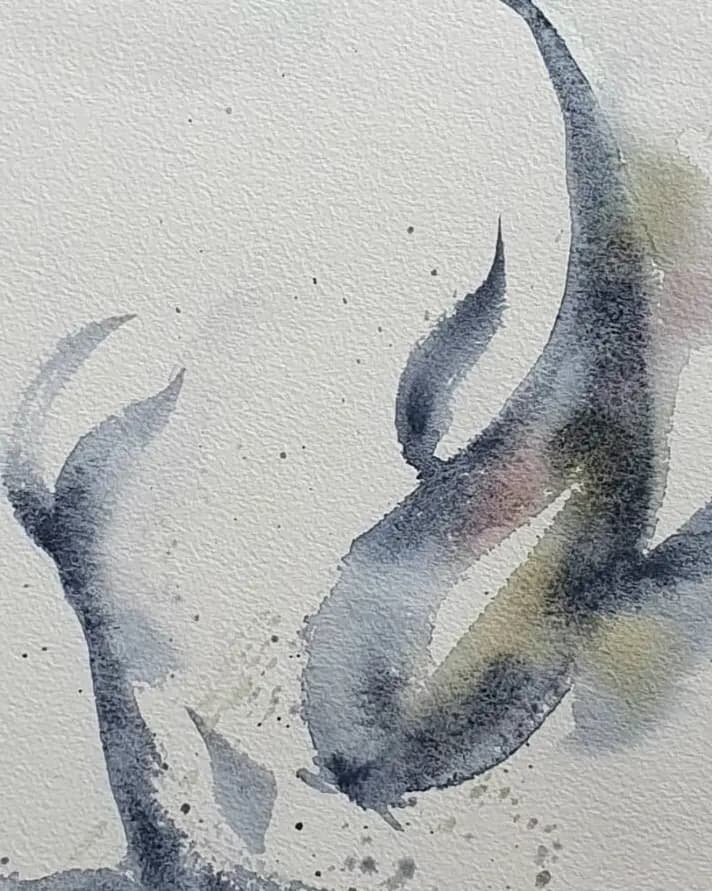 Detail 1 of Meditating Koi