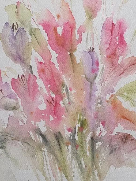 Detail 1 of Relaxed tulips