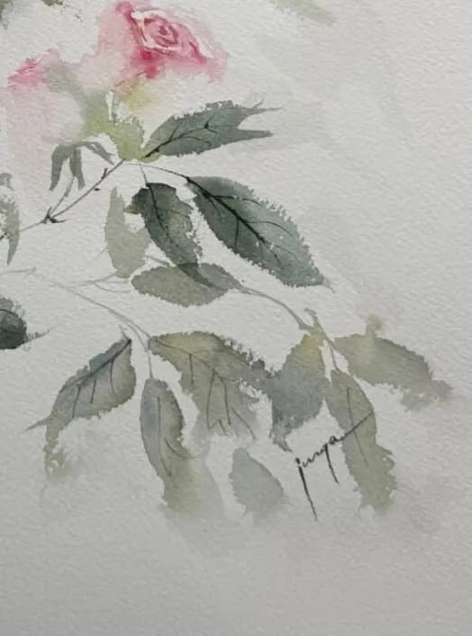 Detail 2 of Small Pink Roses