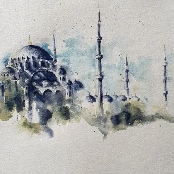 Detail 1 of Suleiman the Magnificent mosque, Turkey