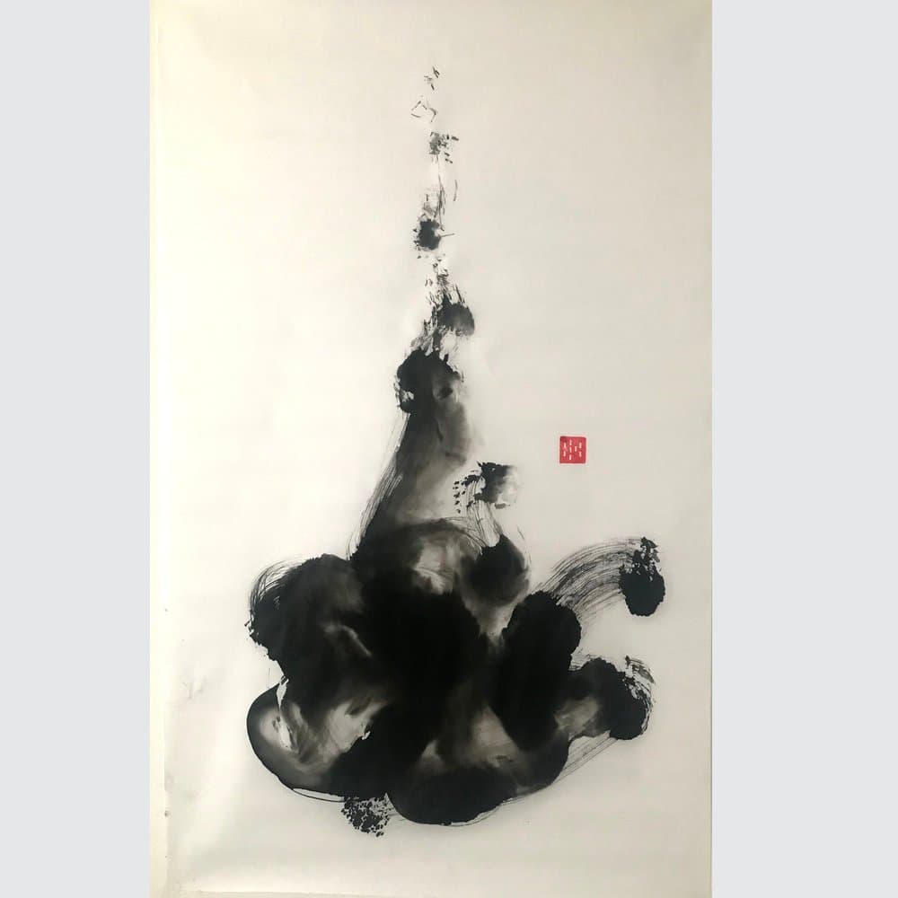 Drowning of the Self I, an original ink work by Jurga Vilimaite