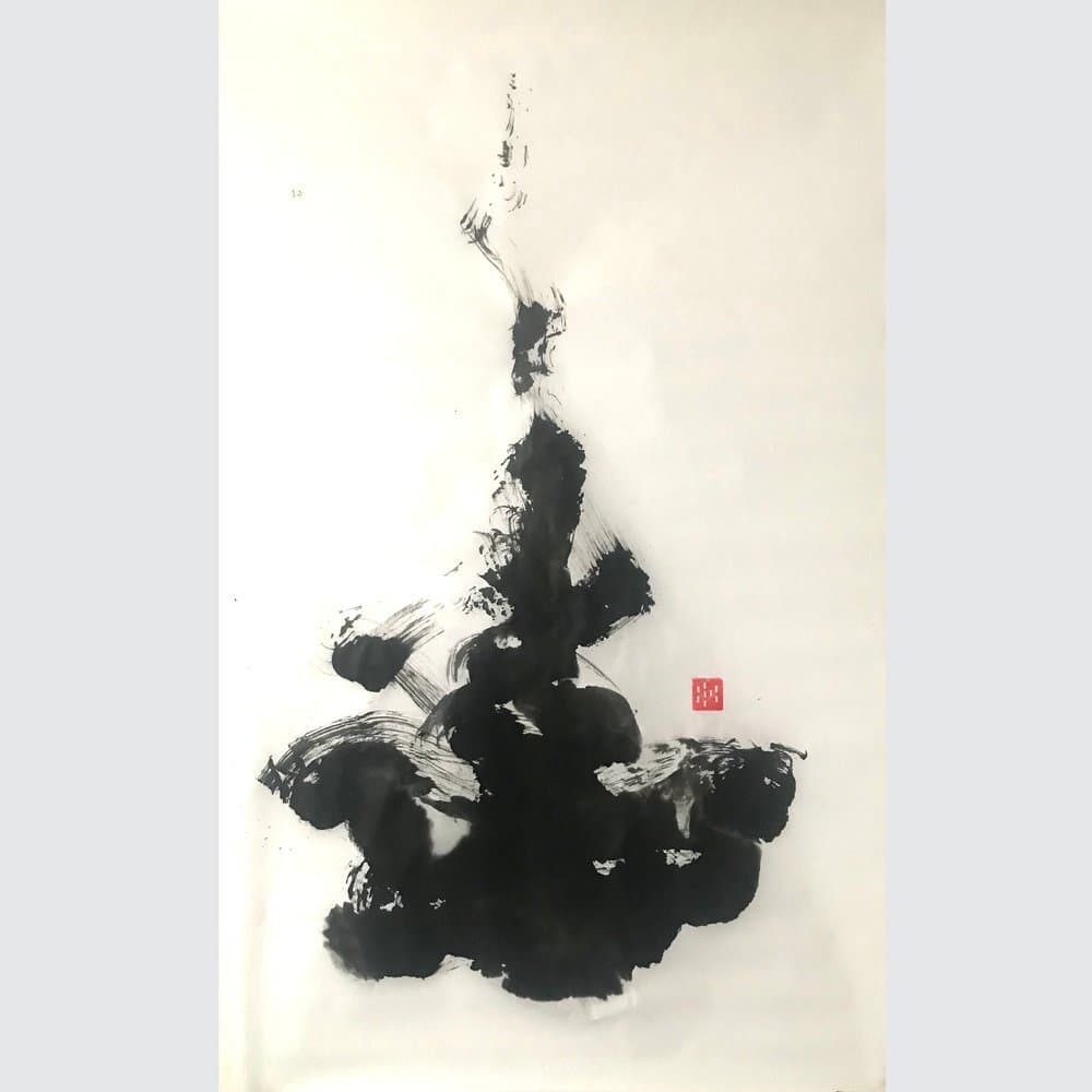Drowning of the Self II, an original ink work by Jurga Vilimaite