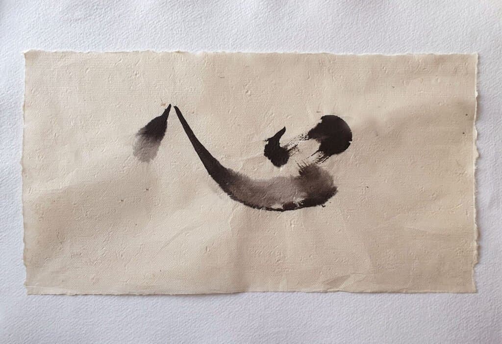 Kokoro, an original ink work by Jurga Vilimaite