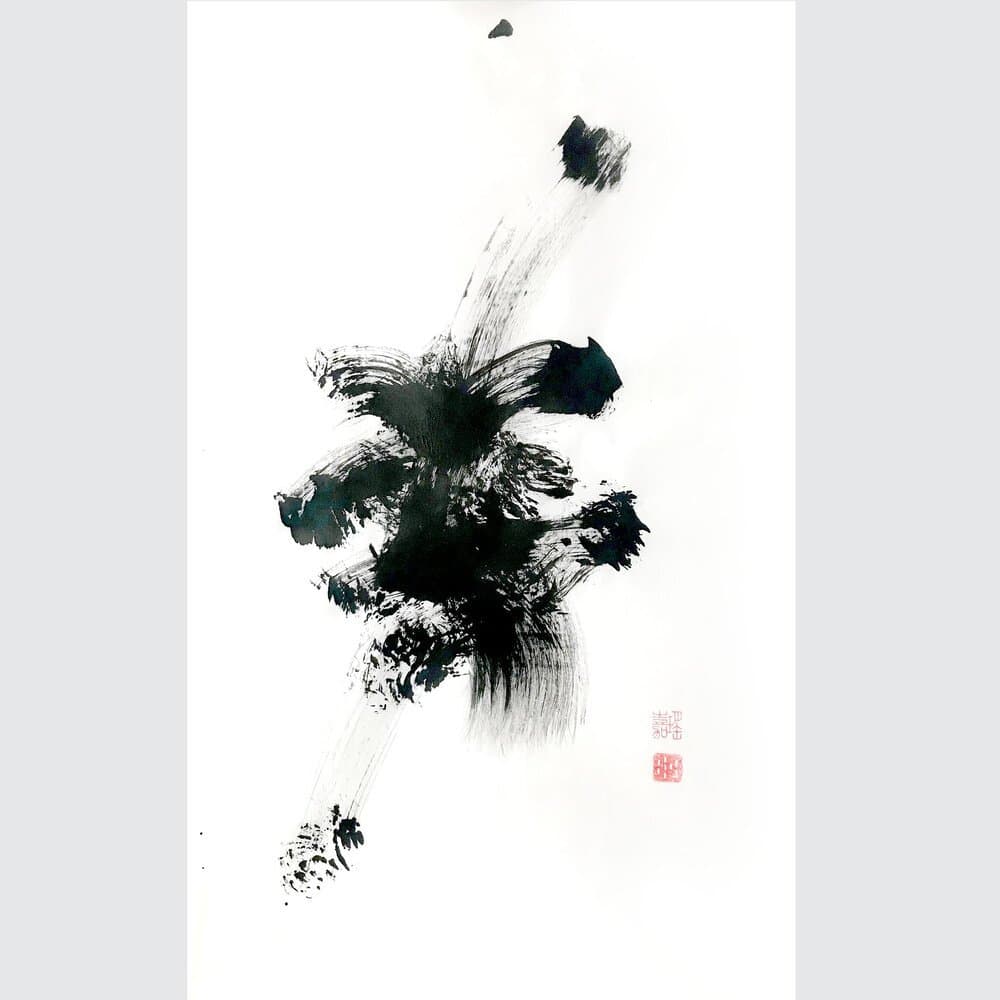 Meetings, an original ink work by Jurga Vilimaite