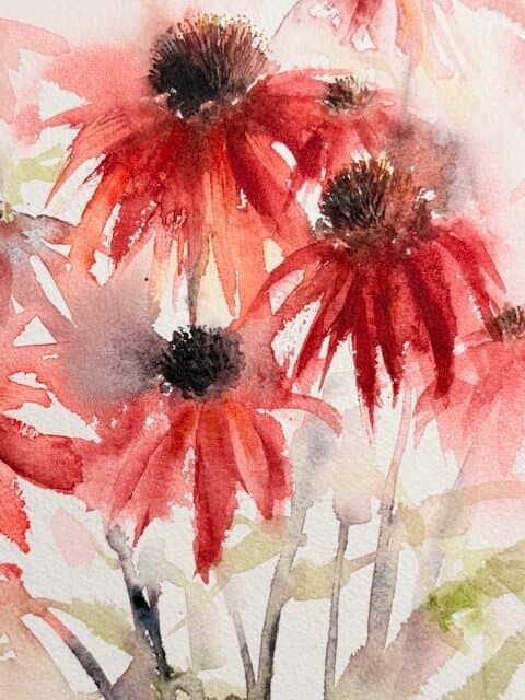 Rudbeckia 1, an original watercolour work by Jurga Vilimaite