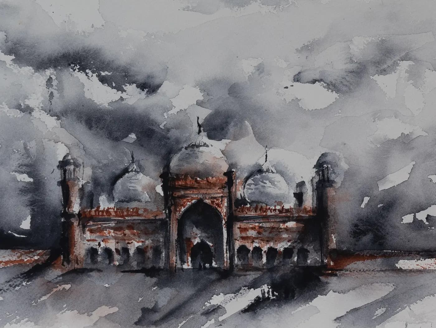 Detail 1 of Badshahi Masjid