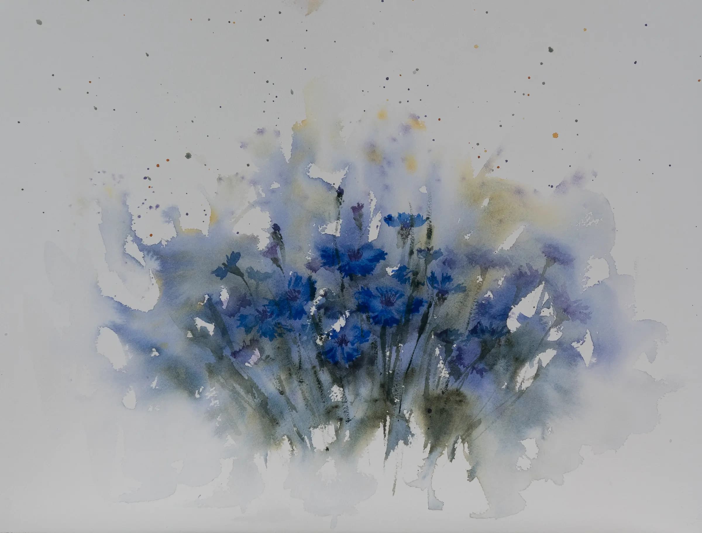 Blues, an original watercolour painting by Jurga Vilimaite