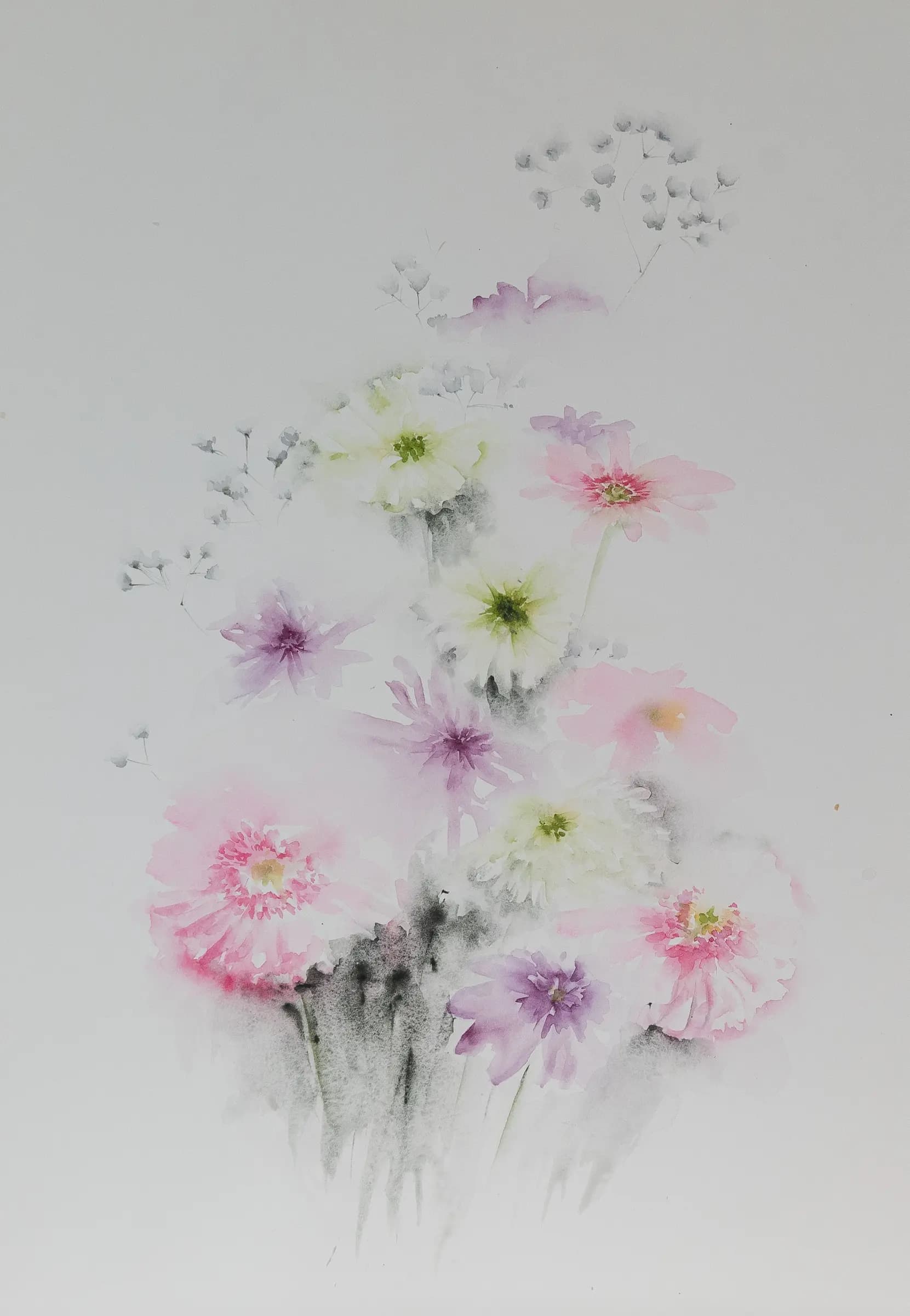 Bouquet, an original watercolour painting by Jurga Vilimaite
