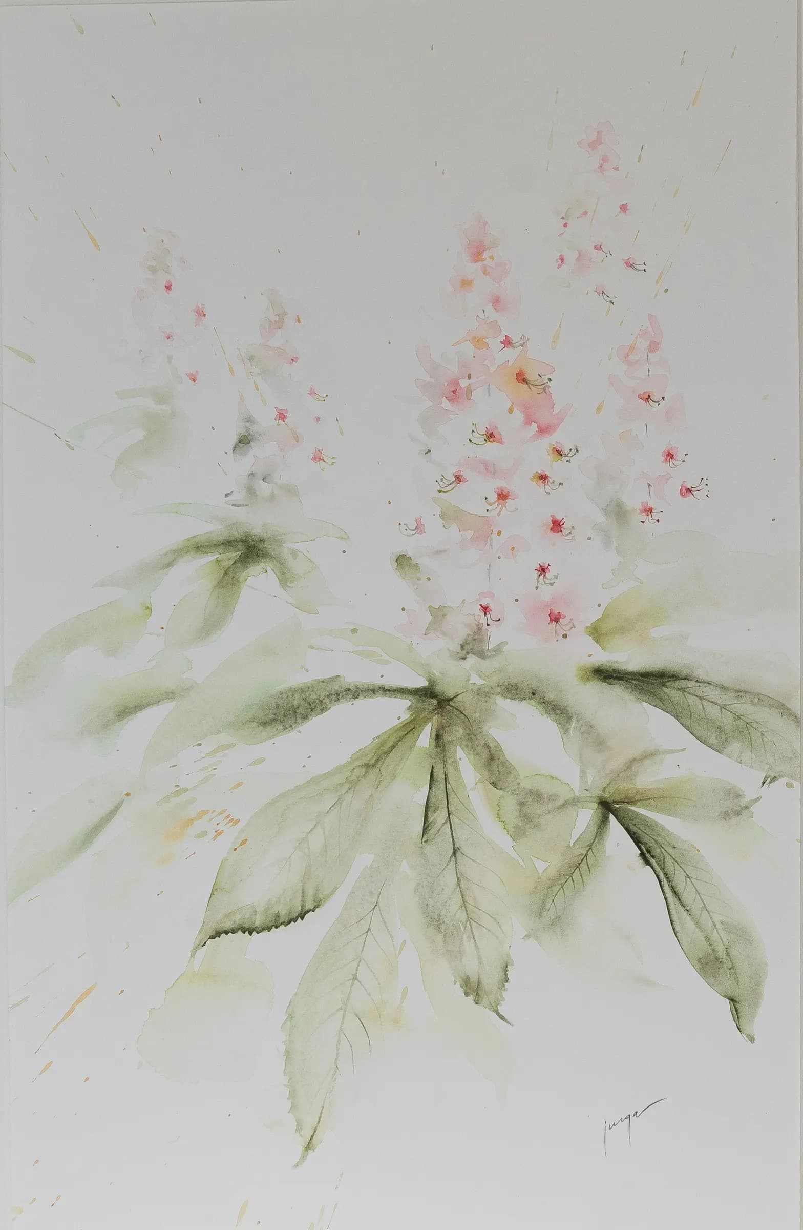 Chestnut Bloom 1, an original watercolour painting by Jurga Vilimaite