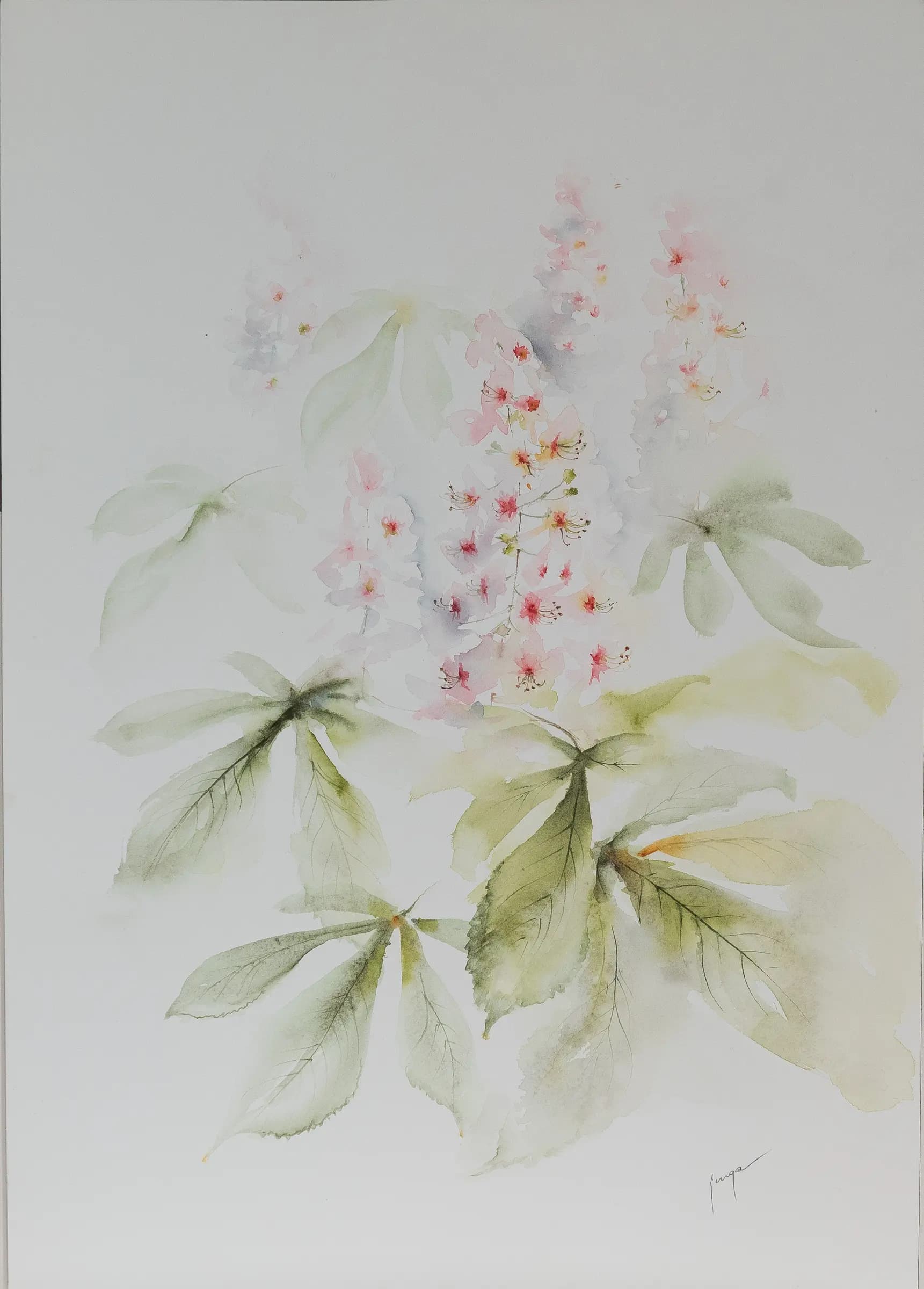 Chestnut Bloom 2, an original watercolour painting by Jurga Vilimaite