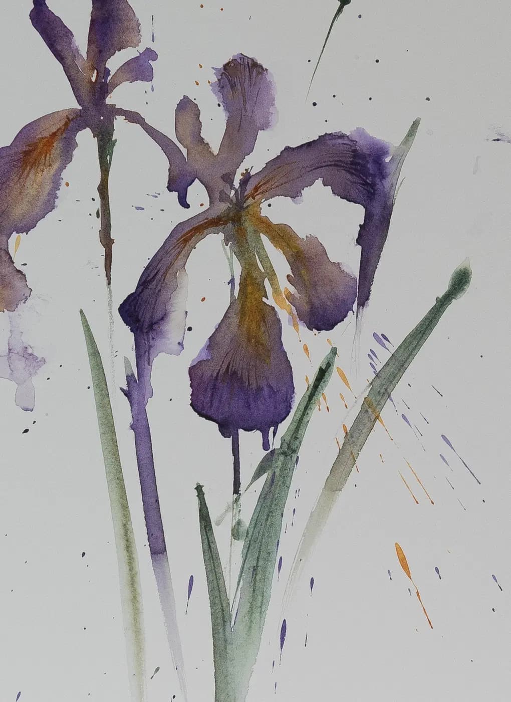 Detail 1 of Irises Two