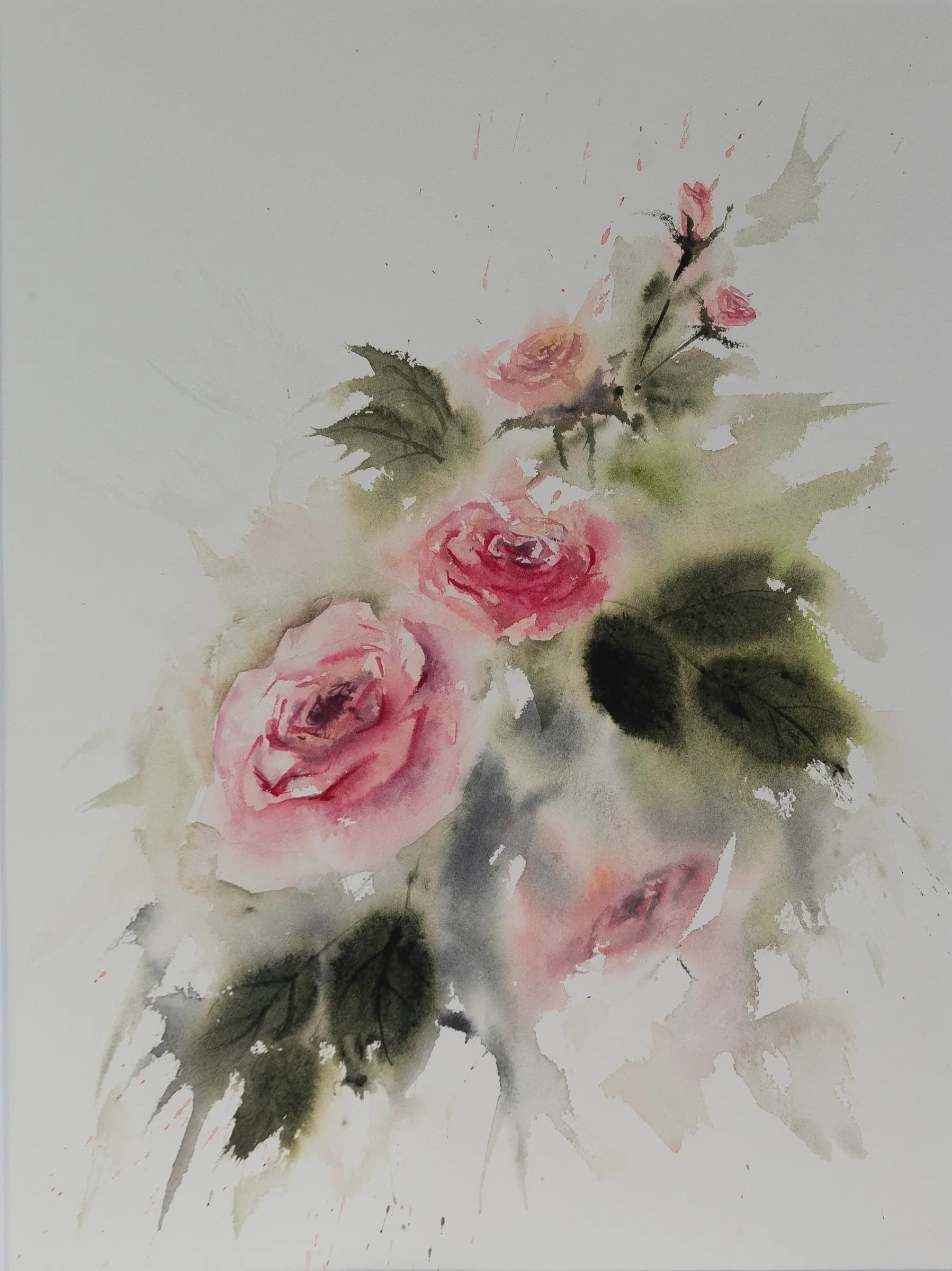 Rose Two, an original watercolour painting by Jurga Vilimaite