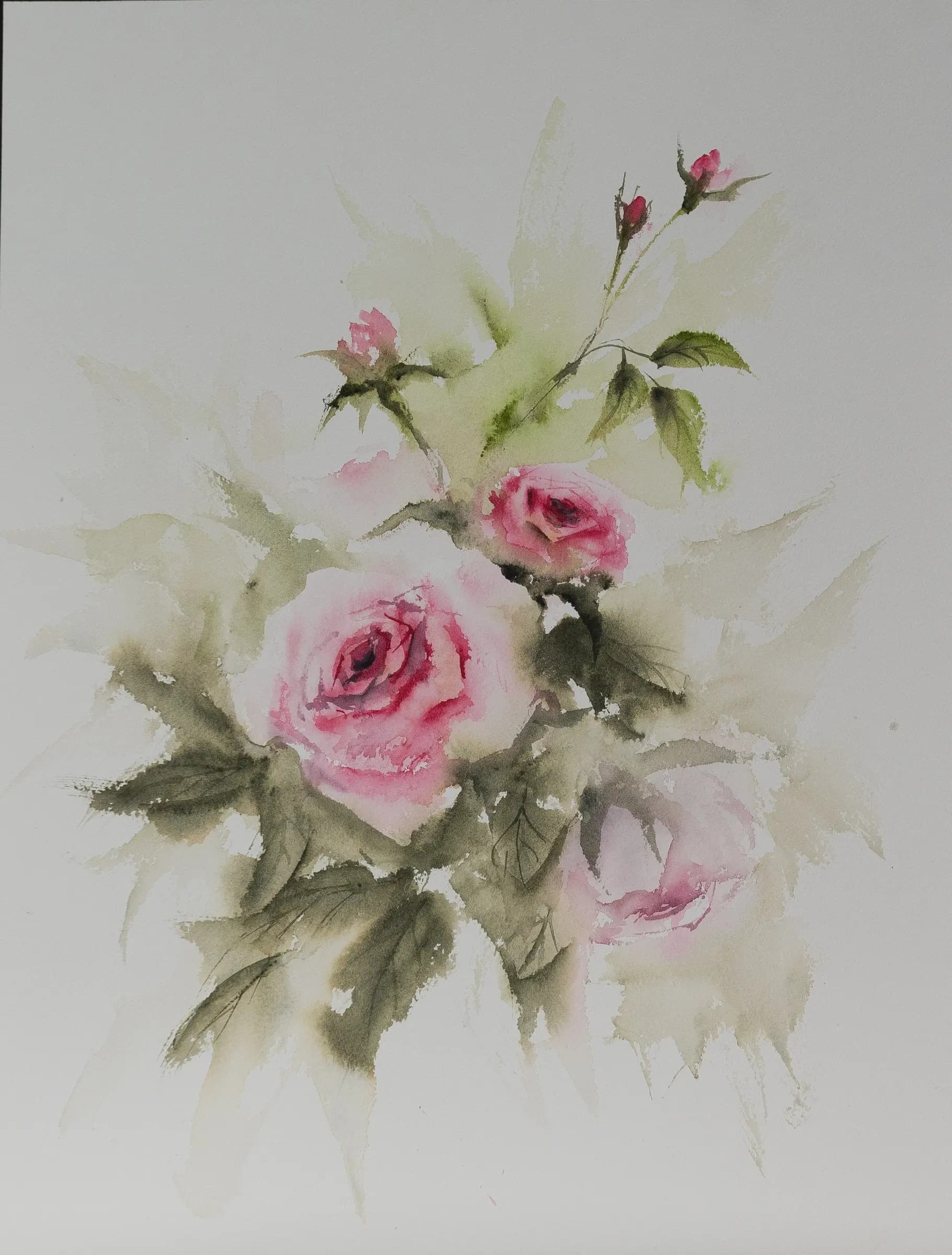 Roses, an original watercolour painting by Jurga Vilimaite