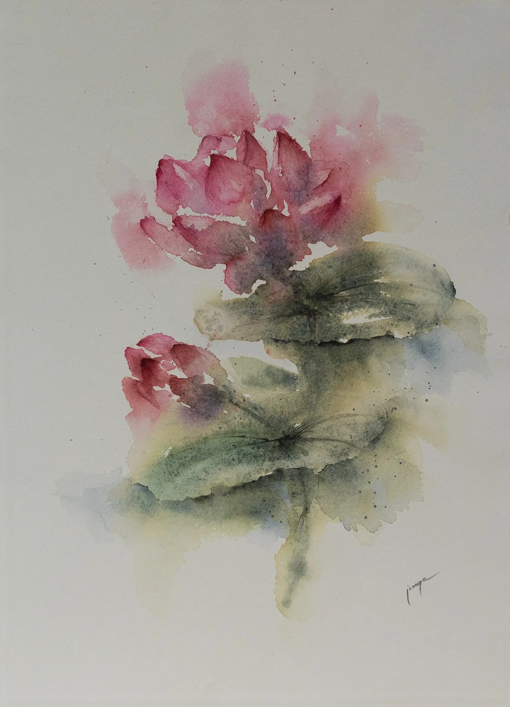 Water Lily, an original watercolour painting by Jurga Vilimaite