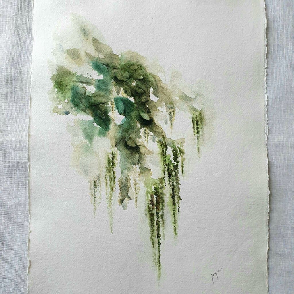 Silk Tassel, an original watercolour work by Jurga Vilimaite