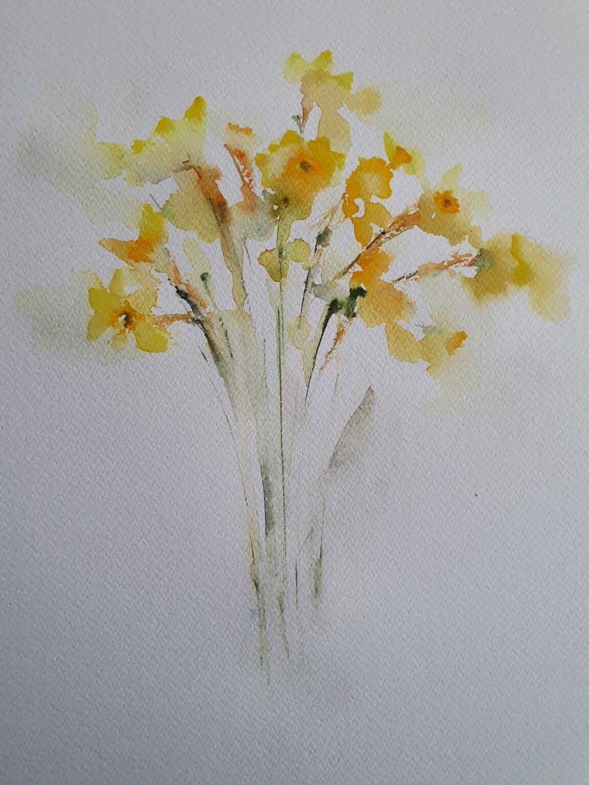 Spring simplicity, an original watercolour work by Jurga Vilimaite