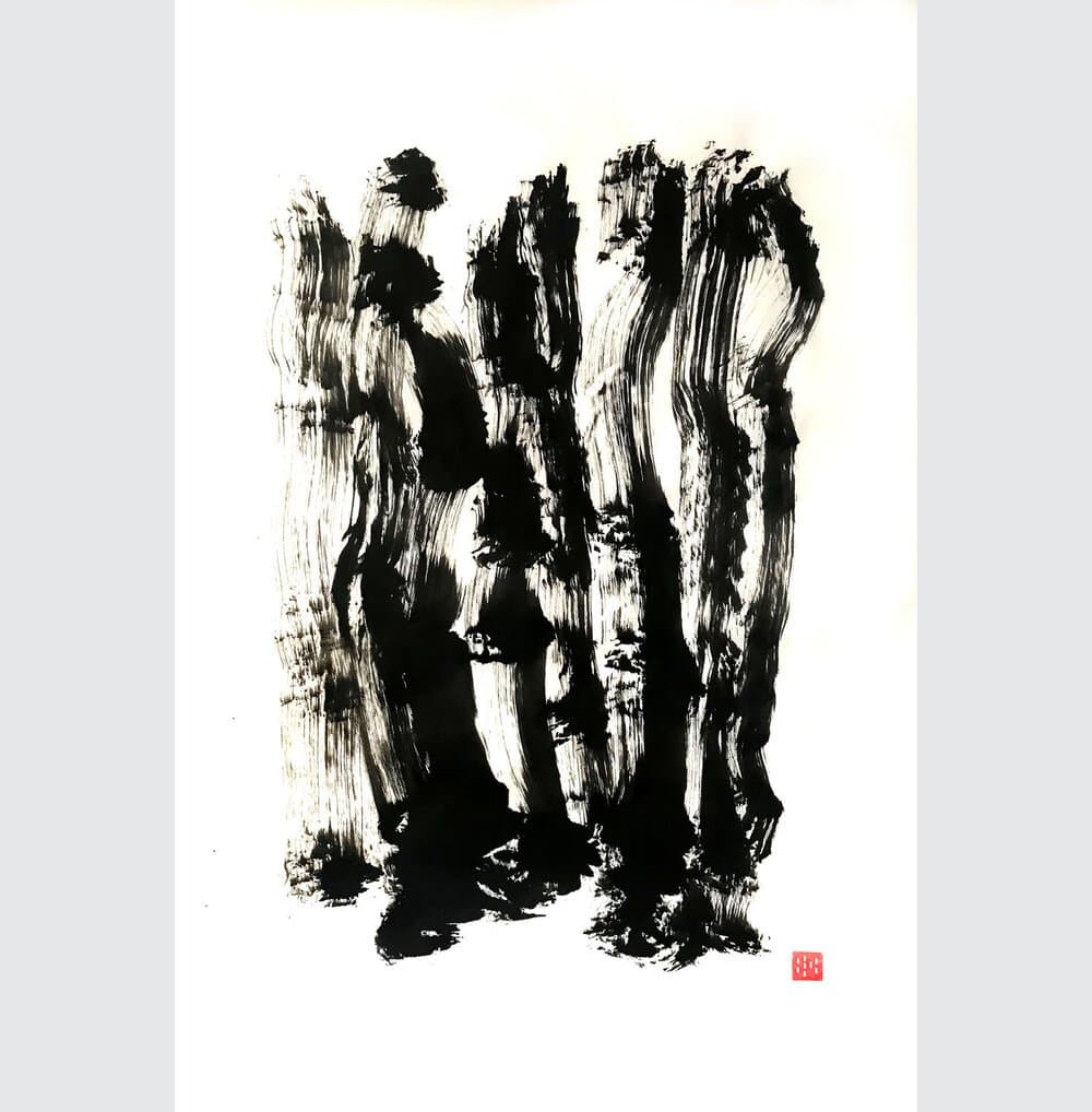 Trees, an original ink work by Jurga Vilimaite