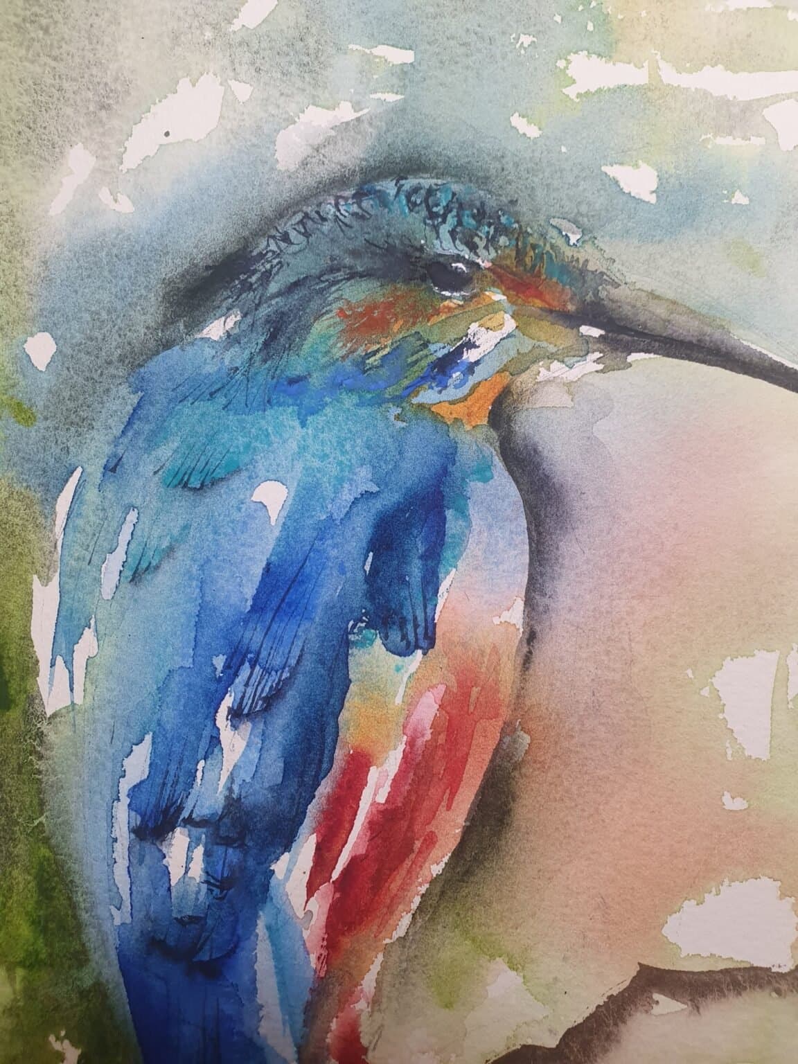 Waiting for the spring, an original watercolour work by Jurga Vilimaite