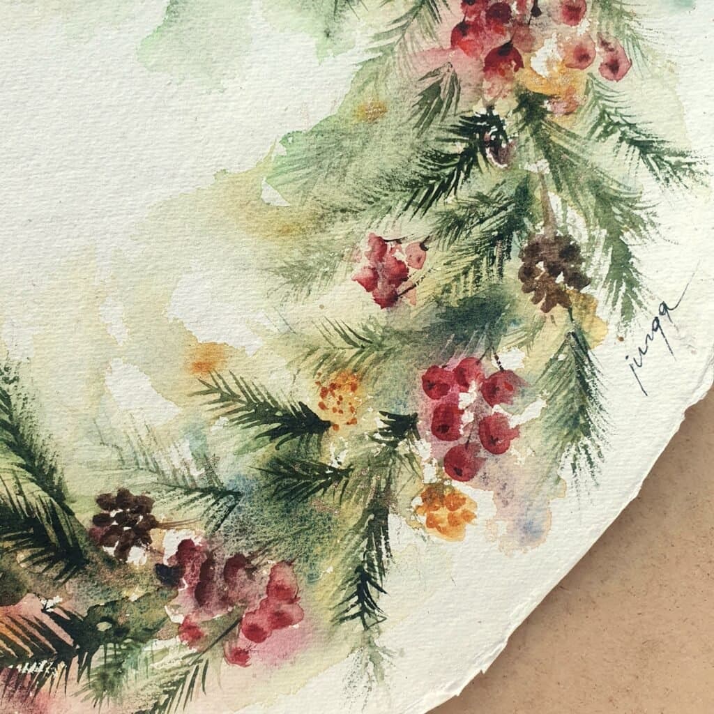 Winter Winter!, an original watercolour work by Jurga Vilimaite