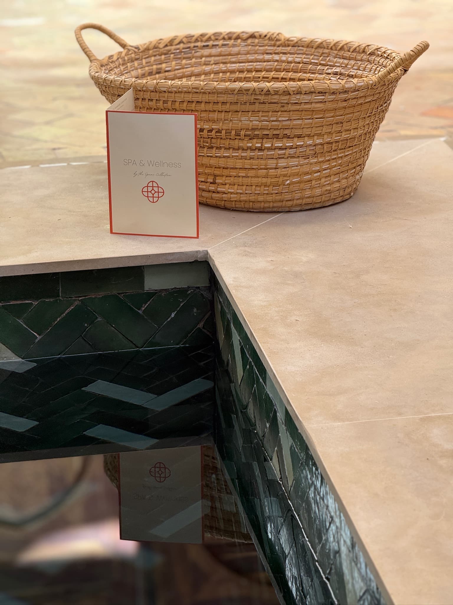 Spa and wellness details beside the Riad RK pool