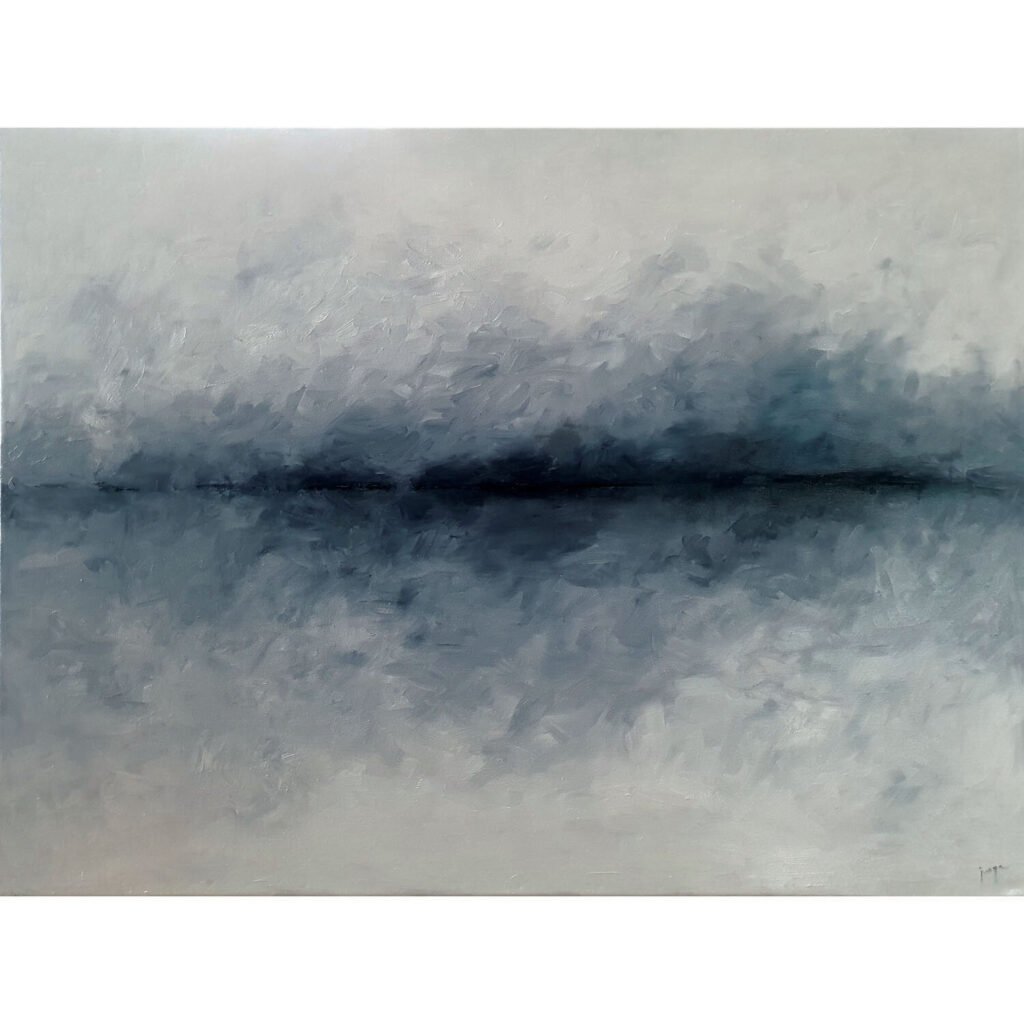 Curonian lagoon, an original oil work by Jurga Vilimaite