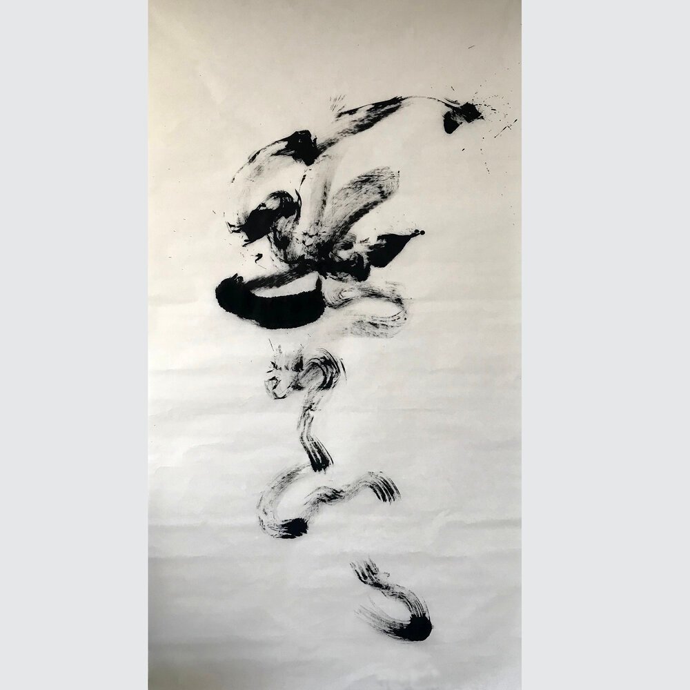 Dance of a frizzled soul III, an original ink work by Jurga Vilimaite