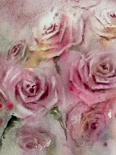 Dreamy Roses, an original watercolour work by Jurga Vilimaite