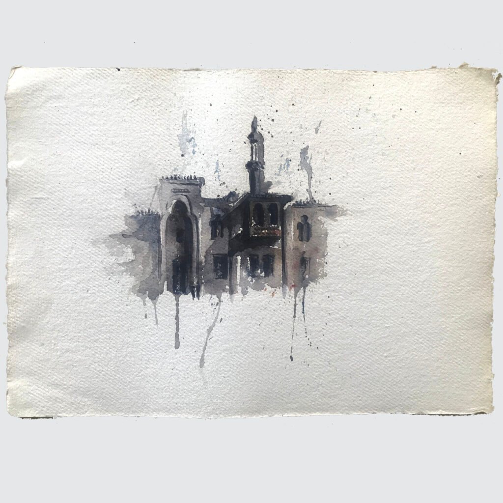 Old Cairo, an original watercolour work by Jurga Vilimaite