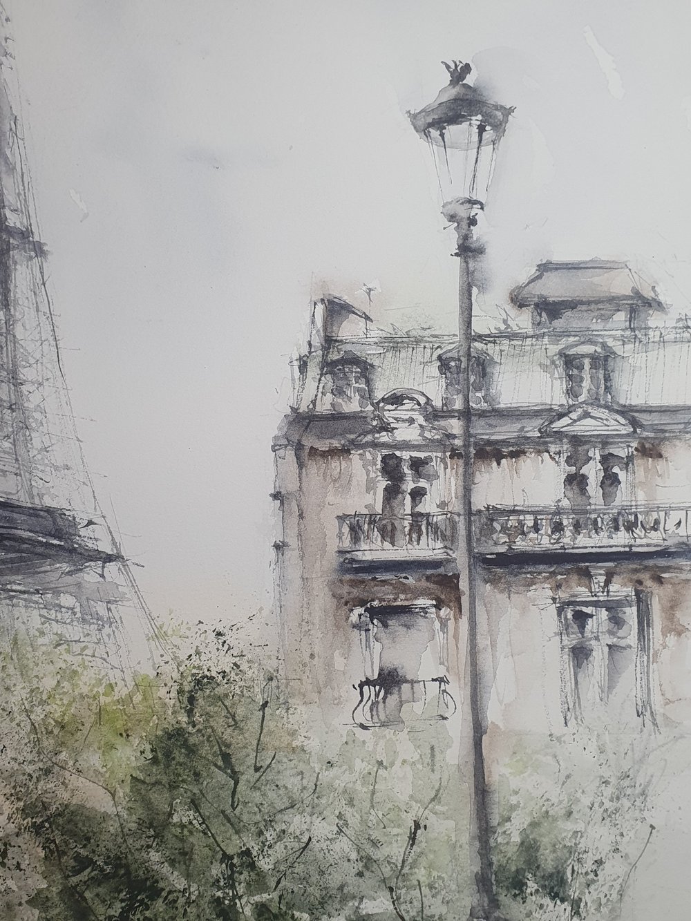 Paris, an original watercolour work by Jurga Vilimaite