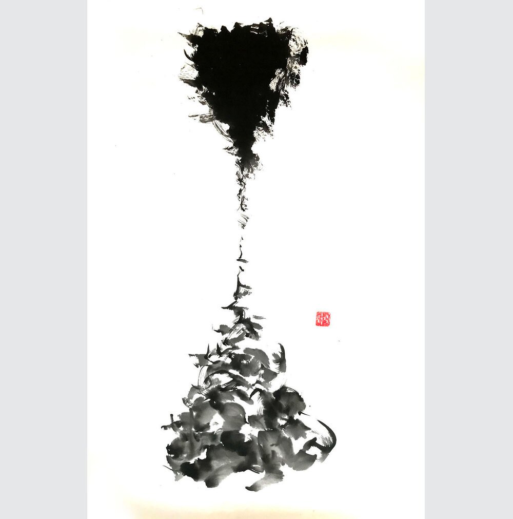 Sand of Time, an original ink work by Jurga Vilimaite