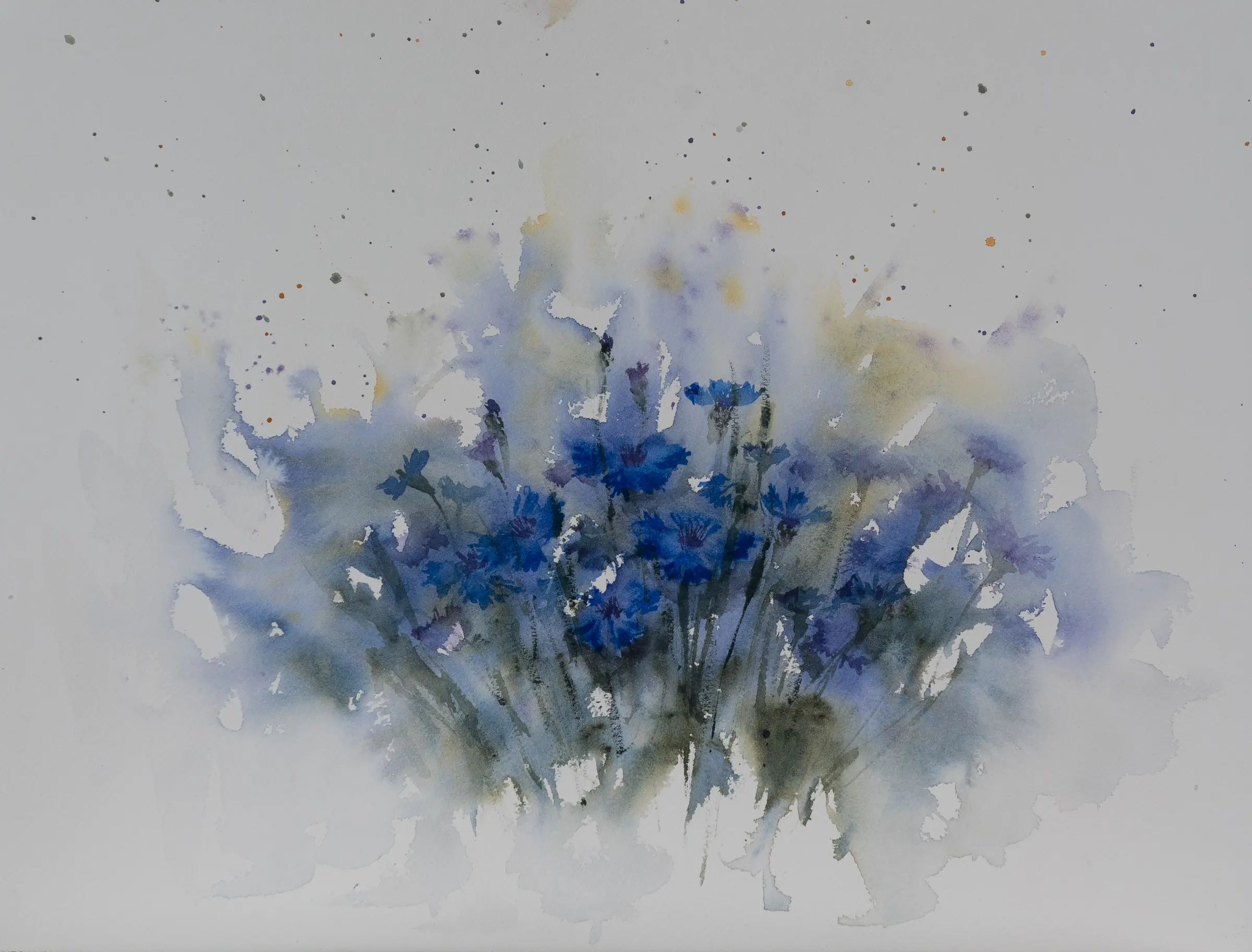 Blues, an original watercolour painting by Jurga Vilimaite
