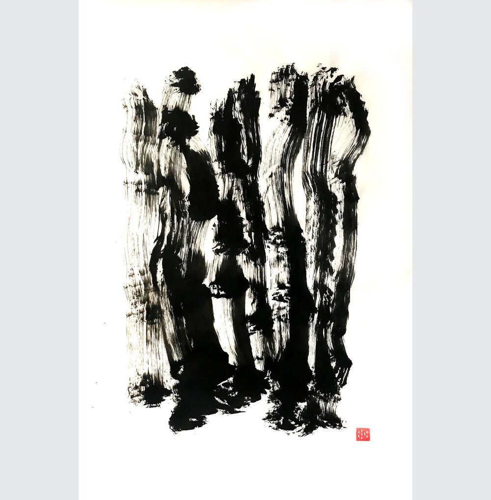 Trees, an original ink work by Jurga Vilimaite