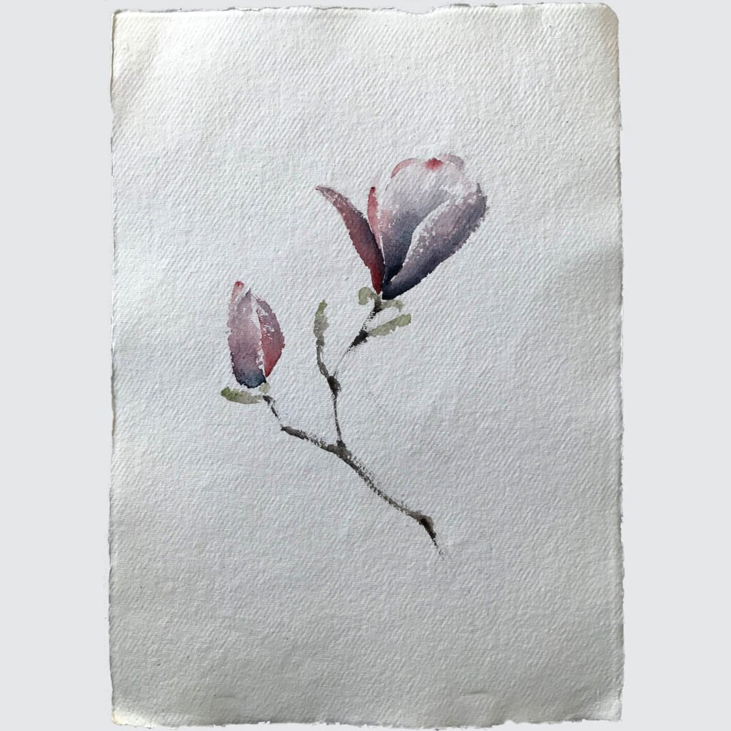 Tulip tree 1, an original watercolour work by Jurga Vilimaite